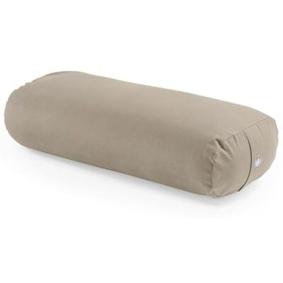 Lotuscrafts Almofada de ioga para Yin Yoga, rolo, capa lavável de algodão orgânico, almofada com enchimento de ceiba, rolo de pilates, almofada de meditação Lotuscrafts Almofada de ioga para Yin Yoga, rolo, capa lavável de algodão orgânico, almofada com enchimento de ceiba, rolo de pilates, almofada de meditação