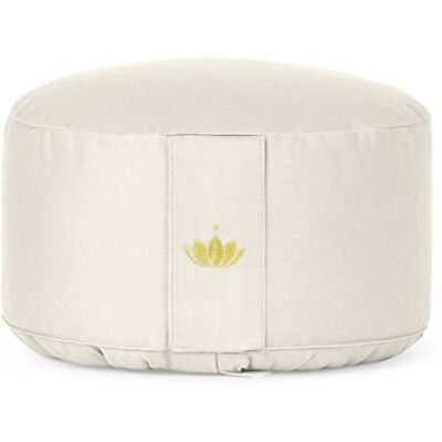 Lotuscrafts Almofada Redonda de Chão para Meditação e Ioga Lotus Altura 20 cm Enchimento com Cascas de Espelta Capa em Algodão Lavável Certificado Gots Lotuscrafts Almofada Redonda de Chão para Meditação e Ioga Lotus Altura 20 cm Enchimento com Cascas de Espelta Capa em Algodão Lavável Certificado Gots