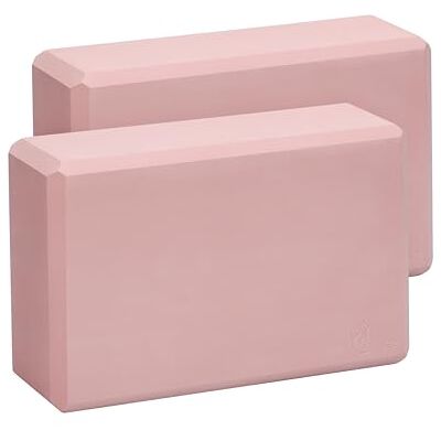 Exerz Blocos de ioga conjunto de 2 tijolos de espuma antiderrapantes, leves e resistentes para ioga, pilates Exerz Blocos de ioga conjunto de 2 tijolos de espuma antiderrapantes, leves e resistentes para ioga, pilates