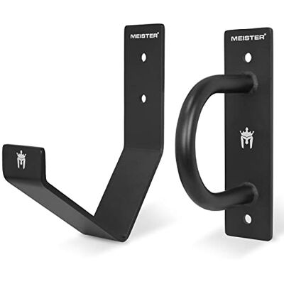 Meister XSteel Battle Rope Kit de montagem na parede com âncora e gancho de armazenamento, preto mate Meister XSteel Battle Rope Kit de montagem na parede com âncora e gancho de armazenamento, preto mate