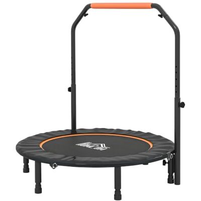 HOMCOM Trampolim de fitness para adultos Ø 102/122/114 cm dobrável Cama elástica, cabo ajustável de 4 níveis, moldura de aço, treino pernas e corpo, casa escritório ginásio HOMCOM Trampolim de fitness para adultos Ø 102/122/114 cm dobrável Cama elástica, cabo ajustável de 4 níveis, moldura de aço, treino pernas e corpo, casa escritório ginásio