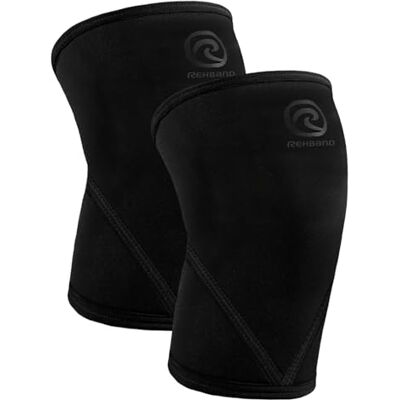 Rehband Venda de joelho em forma de V para desportos de força de 7 mm de neopreno SBR, Joelheiras para Crossfit, fitness e levantamento de pesos, Cor: Carbono/Preto 1 Par, Tamanho: XL Rehband Venda de joelho em forma de V para desportos de força de 7 mm de neopreno SBR, Joelheiras para Crossfit, fitness e levantamento de pesos, Cor: Carbono/Preto 1 Par, Tamanho: XL