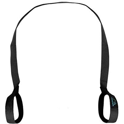 CampTeck Tira esteira ioga poliéster, 180 cm x 3,8 cm, estilingue ajustável para ombro, pilates, ioga, exercícios, aeróbica, colchão de fitness para exteriores e desporto, preto CampTeck Tira esteira ioga poliéster, 180 cm x 3,8 cm, estilingue ajustável para ombro, pilates, ioga, exercícios, aeróbica, colchão de fitness para exteriores e desporto, preto