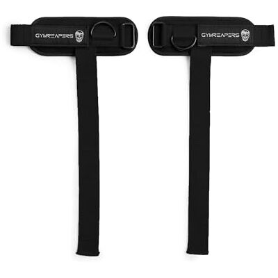 Gymreapers GripLink Alças de levantamento de peso com anel em D resistente e conta de aderência de silicone antiderrapante, suporte acolchoado e ajustável para peso morto Gymreapers GripLink Alças de levantamento de peso com anel em D resistente e conta de aderência de silicone antiderrapante, suporte acolchoado e ajustável para peso morto