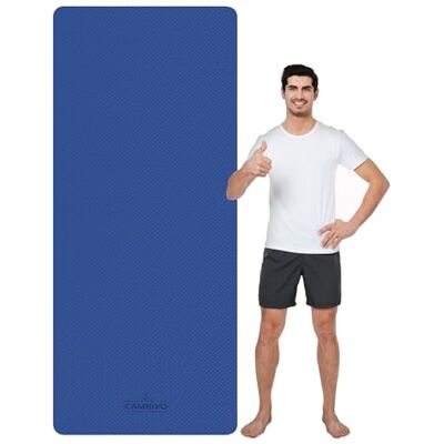 CAMBIVO Esteira Yoga TPE antiderrapante 213 x 81 x 6 mm para adultos CAMBIVO Esteira Yoga TPE antiderrapante 213 x 81 x 6 mm para adultos