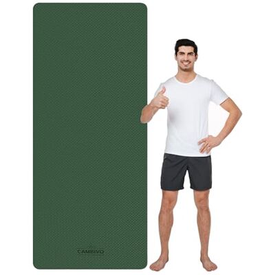 CAMBIVO Esteira de ioga antiderrapante 213cm x 81cm x 6mm, grande, para fitness, pilates, ioga, para ginásio, desporto, exercício, ginástica em casa CAMBIVO Esteira de ioga antiderrapante 213cm x 81cm x 6mm, grande, para fitness, pilates, ioga, para ginásio, desporto, exercício, ginástica em casa