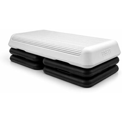 BSFIT Passo Aerobic profissional altura ajustável 11 cm/16 cm/21 cm, plataforma de fitness para casa e ginásio, fabricado em Espanha, superfície antiderrapante (passo profissional 4 elevadores) BSFIT Passo Aerobic profissional altura ajustável 11 cm/16 cm/21 cm, plataforma de fitness para casa e ginásio, fabricado em Espanha, superfície antiderrapante (passo profissional 4 elevadores)