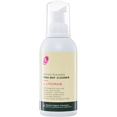 LIFORME O limpador diário definitivo para tapetes de ioga, ecológico, natural e orgânico, limpador de tapetes de ioga, vegano, seguro para todos os tapetes de ioga 150 ml LIFORME O limpador diário definitivo para tapetes de ioga, ecológico, natural e orgânico, limpador de tapetes de ioga, vegano, seguro para todos os tapetes de ioga 150 ml