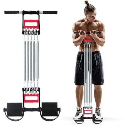 COVVY Apertador de Mãos 3 em 1 para Abdômen, Expansor de Peito, Barras de Levantamento, Exerciser de Mola Elástica, Corda de Tração para Abdominais, Equipamento de Fitness para Casa COVVY Apertador de Mãos 3 em 1 para Abdômen, Expansor de Peito, Barras de Levantamento, Exerciser de Mola Elástica, Corda de Tração para Abdominais, Equipamento de Fitness para Casa