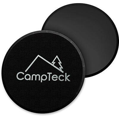 CampTeck Discos deslizantes frente e verso disco abdominais para treino ABS, casa, ioga para uso em tapete e pisos rígidos 2 unidades preto CampTeck Discos deslizantes frente e verso disco abdominais para treino ABS, casa, ioga para uso em tapete e pisos rígidos 2 unidades preto
