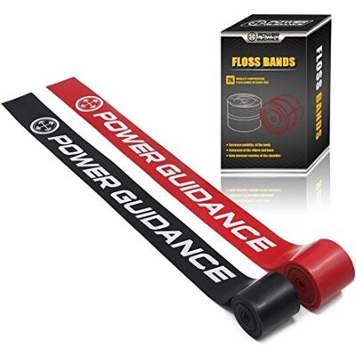 POWER GUIDANCE Floss Band bandas de seda (pacote de 2) banda de compressão bandas de mobilidade e recuperação para melhorar o movimento, aumentar a circulação POWER GUIDANCE Floss Band bandas de seda (pacote de 2) banda de compressão bandas de mobilidade e recuperação para melhorar o movimento, aumentar a circulação