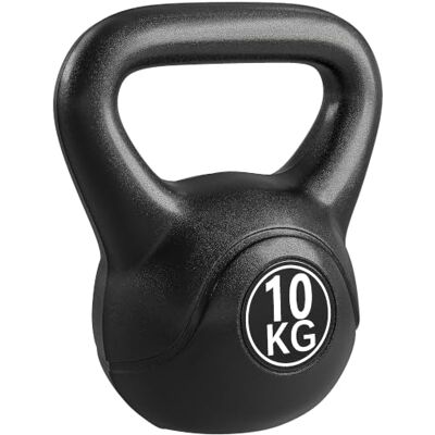 HOMCOM 4/6/8/10/12/14 kg Pesa Russa Kettlebell cabo largo base plana preto Revestimento de plástico, enchimento de areia, para treino de culturismo, em casa, ginásio HOMCOM 4/6/8/10/12/14 kg Pesa Russa Kettlebell cabo largo base plana preto Revestimento de plástico, enchimento de areia, para treino de culturismo, em casa, ginásio