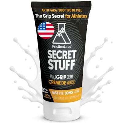 Friction Labs Secret Stuff magnésio líquido nova fórmula higiénica com 80% de álcool maior aderência para ginástica, escalada, halterofilismo, kettlebells, exercícios de barra e outros desportos Friction Labs Secret Stuff magnésio líquido nova fórmula higiénica com 80% de álcool maior aderência para ginástica, escalada, halterofilismo, kettlebells, exercícios de barra e outros desportos