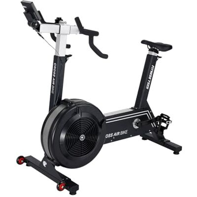 Fitness Tech Bicicleta estática Cross Air Bike profissional Sistema de resistência por ar, 10 níveis de resistência, carbono de alta intensidade, 34 kg Fitness Tech Bicicleta estática Cross Air Bike profissional Sistema de resistência por ar, 10 níveis de resistência, carbono de alta intensidade, 34 kg