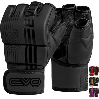 EVO Fitness Luvas MMA Pretas Fosco Luvas de Artes Marciais Guarnição de Combate Homens Muay Thai Cage Luta Boxe Esportes de Combate Mulheres Rosa UFC Saco de Boxe Treinamento (M) EVO Fitness Luvas MMA Pretas Fosco Luvas de Artes Marciais Guarnição de Combate Homens Muay Thai Cage Luta Boxe Esportes de Combate Mulheres Rosa UFC Saco de Boxe Treinamento (M)