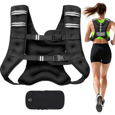POWER GUIDANCE Colete de Peso para Treino de Força, Tamanho de Peito Ajustável, Bolsa Prática, Preenchido com Areia de Ferro, Ideal para Exercícios de Ginásio, Treino de Yoga e Exercícios Aeróbicos POWER GUIDANCE Colete de Peso para Treino de Força, Tamanho de Peito Ajustável, Bolsa Prática, Preenchido com Areia de Ferro, Ideal para Exercícios de Ginásio, Treino de Yoga e Exercícios Aeróbicos
