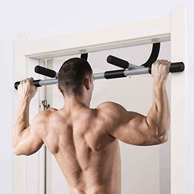 HOMCOM Barra de Elevações para Porta, Barra de Push up Horizontal para Porta de Ginástica Doméstica para Treino de Parte Superior do Corpo, Cinza HOMCOM Barra de Elevações para Porta, Barra de Push up Horizontal para Porta de Ginástica Doméstica para Treino de Parte Superior do Corpo, Cinza