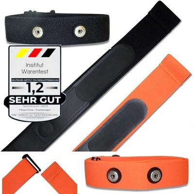 Fitness Prince Têxtil peito correia para polar Garmin peito: 65 100 cm elástico ajustável Stretch Soft banda, cor laranja Fitness Prince Têxtil peito correia para polar Garmin peito: 65 100 cm elástico ajustável Stretch Soft banda, cor laranja