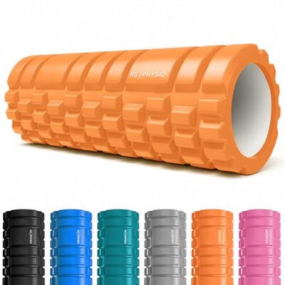 KG Physio Foam Roller Rolo de massagem muscular para pernas, costas e braços, rolo de massagem muscular ultraleve essencial para libertar tensões musculares, 33 x 12 cm, rolo pilates KG Physio Foam Roller Rolo de massagem muscular para pernas, costas e braços, rolo de massagem muscular ultraleve essencial para libertar tensões musculares, 33 x 12 cm, rolo pilates