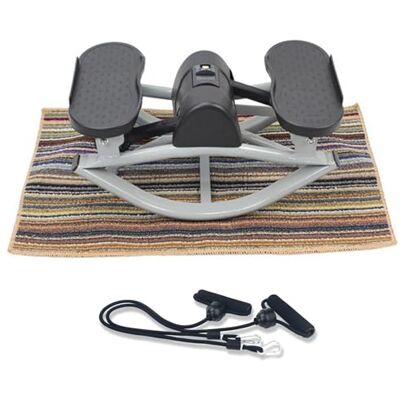 PSKJHN Rock Stepper, Máquina de Step de Fitness para Pernas e Glúteos, Rocking Stepper Side to Side com faixas de resistência e tapete antiderrapante, para casa ginásio escritório quarto PSKJHN Rock Stepper, Máquina de Step de Fitness para Pernas e Glúteos, Rocking Stepper Side to Side com faixas de resistência e tapete antiderrapante, para casa ginásio escritório quarto