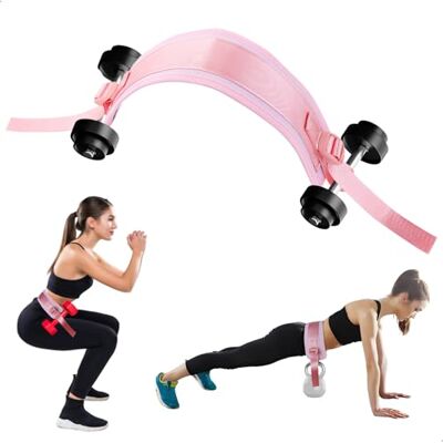 lemgyiamz Hip Thrust Belt for Dumbbells Kettlebells, cinto de pressão de anca para ginásio e pilates, almofada de cinto de anca para treino de glúteos com cordas para agachamentos lemgyiamz Hip Thrust Belt for Dumbbells Kettlebells, cinto de pressão de anca para ginásio e pilates, almofada de cinto de anca para treino de glúteos com cordas para agachamentos