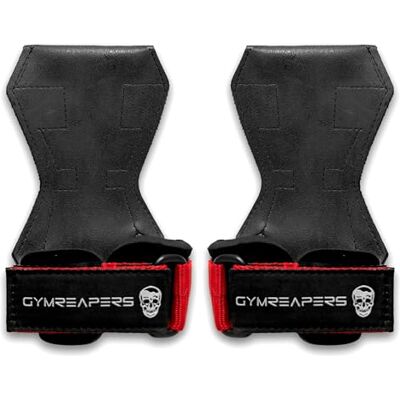 Gymreapers Puños de levantamiento de pesas (par) para levantamiento de pesas pesado, peso muerto, remas, dominadas, con soporte acolchado de neopreno y guantes o correas de goma fuertes para Gymreapers Puños de levantamiento de pesas (par) para levantamiento de pesas pesado, peso muerto, remas, dominadas, con soporte acolchado de neopreno y guantes o correas de goma fuertes para