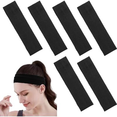 JDNFKG 6 faixas desportivas elásticas pretas, diadema de ioga absorventes do suor, faixas de fitness antiderrapantes, adequadas para correr e andar de bicicleta. JDNFKG 6 faixas desportivas elásticas pretas, diadema de ioga absorventes do suor, faixas de fitness antiderrapantes, adequadas para correr e andar de bicicleta.
