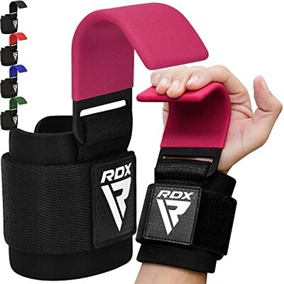 RDX Levantamento de Peso Gancho Correias de Agarre, Antideslizantes Revestidos de Borracha, Muñequeras de Neopreno de 8mm para Ginásio, Correias de Ganchos para Powerlifting, Agachamento, Musculação RDX Levantamento de Peso Gancho Correias de Agarre, Antideslizantes Revestidos de Borracha, Muñequeras de Neopreno de 8mm para Ginásio, Correias de Ganchos para Powerlifting, Agachamento, Musculação