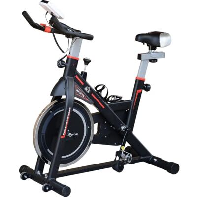 HOMCOM Bicicleta estática bicicleta estática com volante de energia 8 kg resistência ajustável ecrã LCD exercício silencioso e assento ajustável carga 120 kg para casa ginásio Bici Estática, Resistencia Ajustable, Silencioso, Asiento Ajustable, Soporte HOMCOM Bicicleta estática bicicleta estática com volante de energia 8 kg resistência ajustável ecrã LCD exercício silencioso e assento ajustável carga 120 kg para casa ginásio Bici Estática, Resistencia Ajustable, Silencioso, Asiento Ajustable, Soporte