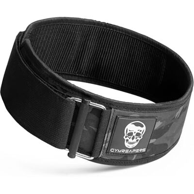 Gymreapers Cinto de levantamento de pesos de bloqueio rápido para culturismo, levantamento de pesos, treino cruzado neoprene de 4 polegadas com fivela de metal suporte para as costas Gymreapers Cinto de levantamento de pesos de bloqueio rápido para culturismo, levantamento de pesos, treino cruzado neoprene de 4 polegadas com fivela de metal suporte para as costas