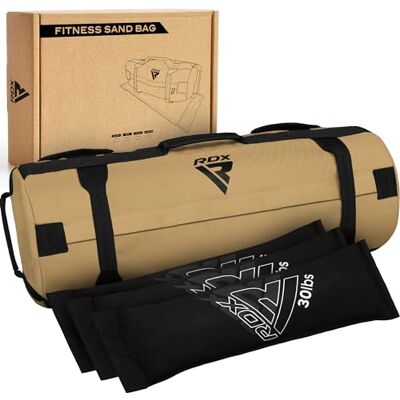 RDX Sandbag saco de areia de treino, 2 kg a 90 kg sacos peso fitness levantamento, saco de areia vazio sacos ajustável para ginásio funcional e potenciamento muscular vendido como sem encher RDX Sandbag saco de areia de treino, 2 kg a 90 kg sacos peso fitness levantamento, saco de areia vazio sacos ajustável para ginásio funcional e potenciamento muscular vendido como sem encher