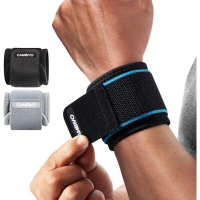 CAMBIVO Munhequeiras Gym Ajustáveis 2Pcs, Munhequeira Ginásio Respirável, Wrist Wraps Neoprene Desportivas para Fitness, Treino de Força CAMBIVO Munhequeiras Gym Ajustáveis 2Pcs, Munhequeira Ginásio Respirável, Wrist Wraps Neoprene Desportivas para Fitness, Treino de Força