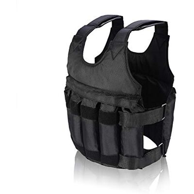 Tbest Colete ponderado ajustável , carga máxima 20 kg colete ponderado de tecido desportivo colete de treino de substituição para homens e mulheres, preto Tbest Colete ponderado ajustável , carga máxima 20 kg colete ponderado de tecido desportivo colete de treino de substituição para homens e mulheres, preto