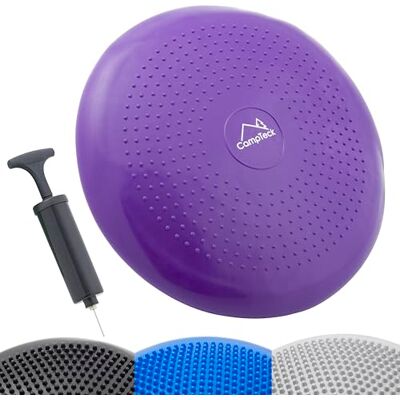 CampTeck Almofada de Equilíbrio Disco Vestibular Inflável 32cm com Bomba Manual para Treinamento de Equilíbrio, Agilidade, Ginásio, Yoga, Sentada Confortável Roxo CampTeck Almofada de Equilíbrio Disco Vestibular Inflável 32cm com Bomba Manual para Treinamento de Equilíbrio, Agilidade, Ginásio, Yoga, Sentada Confortável Roxo