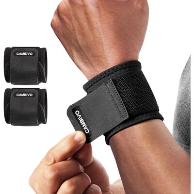 CAMBIVO Munhequeiras Gym Ajustáveis 2Pcs, Munhequeira Ginásio Respirável, Wrist Wraps Neoprene Desportivas para Fitness, Treino de Força CAMBIVO Munhequeiras Gym Ajustáveis 2Pcs, Munhequeira Ginásio Respirável, Wrist Wraps Neoprene Desportivas para Fitness, Treino de Força