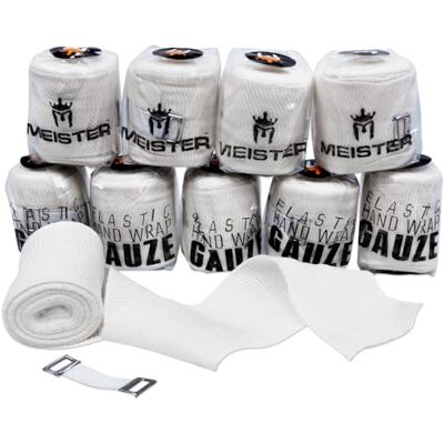 Meister Faixas de gaze elásticas para mãos para boxe e MMA estilo mexicano pacote de 10 Meister Faixas de gaze elásticas para mãos para boxe e MMA estilo mexicano pacote de 10