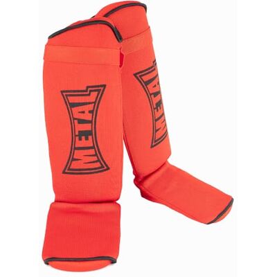 METAL BOXE Caneleiras com proteção de pé, cor vermelha, ppp METAL BOXE Caneleiras com proteção de pé, cor vermelha, ppp
