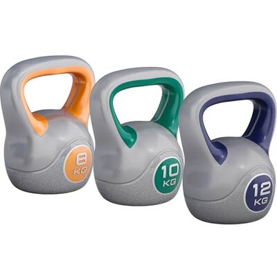 Gorilla Sports ® Kettlebell Peso de 2 a 20 kg, Individual/Con, con asa, Sin soporte, Plástico, en colores Hervidor de pesos, mancuernas de bola, entrenamiento, musculación, fitness Gorilla Sports ® Kettlebell Peso de 2 a 20 kg, Individual/Con, con asa, Sin soporte, Plástico, en colores Hervidor de pesos, mancuernas de bola, entrenamiento, musculación, fitness