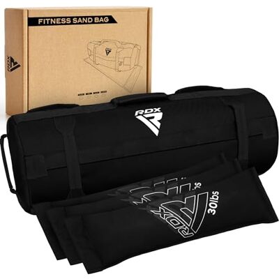 RDX Sandbag saco de areia de treino, 2 kg a 90 kg sacos peso fitness levantamento, saco de areia vazio sacos ajustável para ginásio funcional e potenciamento muscular vendido como sem encher RDX Sandbag saco de areia de treino, 2 kg a 90 kg sacos peso fitness levantamento, saco de areia vazio sacos ajustável para ginásio funcional e potenciamento muscular vendido como sem encher