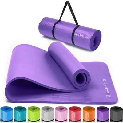 KG Physio Yoga Mat esteira ioga antiderrapante extra grossa 183 cm x 60 cm x 8 mm com alça de ombro fabricada com NBR para garantir que seja esteira antiderrapante. KG Physio Yoga Mat esteira ioga antiderrapante extra grossa 183 cm x 60 cm x 8 mm com alça de ombro fabricada com NBR para garantir que seja esteira antiderrapante.