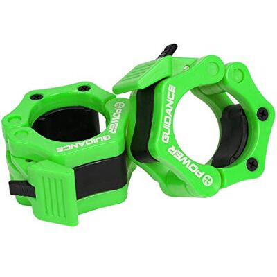 POWER GUIDANCE Grampos de encaixe para barras olímpicas, 50 mm, fechos de barra, abraçadeiras de topo, para barras de peso, com bloqueio, fecho de fixação rápida e segura (1 par) POWER GUIDANCE Grampos de encaixe para barras olímpicas, 50 mm, fechos de barra, abraçadeiras de topo, para barras de peso, com bloqueio, fecho de fixação rápida e segura (1 par)