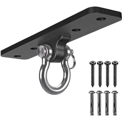Dolibest Cabide de rede pendente conjunto de suportes giratórios para interior exterior cadeira de jogos ioga corda sacos de boxe, até 600 kg Dolibest Cabide de rede pendente conjunto de suportes giratórios para interior exterior cadeira de jogos ioga corda sacos de boxe, até 600 kg