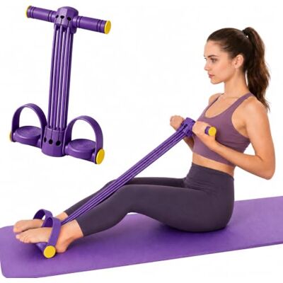 xolear Faixas de resistência ajustáveis com manípulos, faixa elástica com pedal antiderrapante, 6 tubos corda elástica de tração multifuncional para alongamentos e ioga xolear Faixas de resistência ajustáveis com manípulos, faixa elástica com pedal antiderrapante, 6 tubos corda elástica de tração multifuncional para alongamentos e ioga