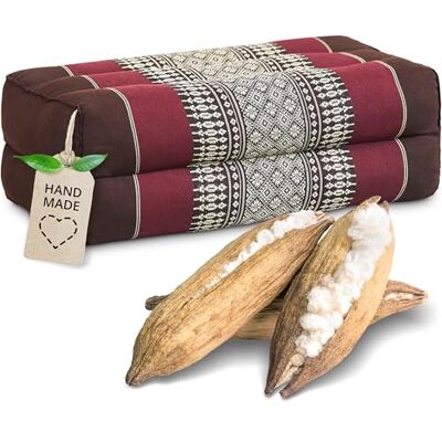 livasia Bloco de ioga 17 x 34 x 12 cm almofada de meditação com kapok, Bolster retangular, acessório ioga pilates, almofada cervical, almofada tailandesa artesanal livasia Bloco de ioga 17 x 34 x 12 cm almofada de meditação com kapok, Bolster retangular, acessório ioga pilates, almofada cervical, almofada tailandesa artesanal