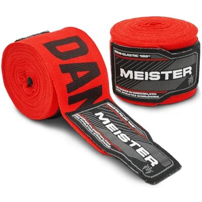 Meister Adulto de 180" bandas de mão semi-elásticas para MMA e boxe (par) Meister Adulto de 180" bandas de mão semi-elásticas para MMA e boxe (par)