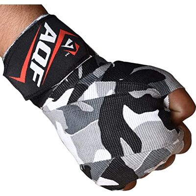 AQF Ligaduras de Boxe com 4 Metros de Comprimento Ligaduras Elásticas para Desportos de Combate, Boxe, MMA (Artes Marciais Mistas) e Cross Fitness (Cinzento Camo) AQF Ligaduras de Boxe com 4 Metros de Comprimento Ligaduras Elásticas para Desportos de Combate, Boxe, MMA (Artes Marciais Mistas) e Cross Fitness (Cinzento Camo)