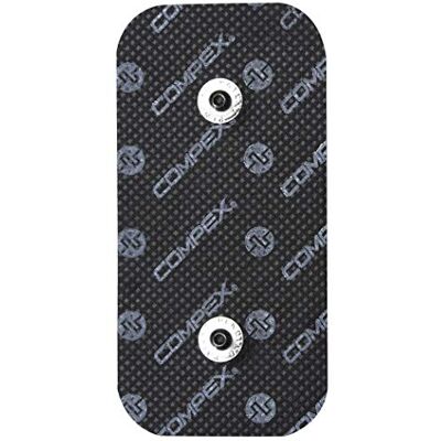 Compex Eletrodos I 2 elétrodos pretos 5 x 10 cm, Snap duplo para eletroestimuladores I compatível com eletroestimuladores cabo e sem fios Compex Eletrodos I 2 elétrodos pretos 5 x 10 cm, Snap duplo para eletroestimuladores I compatível com eletroestimuladores cabo e sem fios
