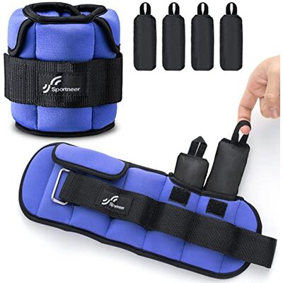 Sportneer Pesos ajustáveis para tornozelos: pesos ajustáveis aprimorados para as pernas, pesos para ginásio, fitness, treino, 0,5 a 2,3 kg por tornozelo, 0,9 a 4,5 kg por par Sportneer Pesos ajustáveis para tornozelos: pesos ajustáveis aprimorados para as pernas, pesos para ginásio, fitness, treino, 0,5 a 2,3 kg por tornozelo, 0,9 a 4,5 kg por par