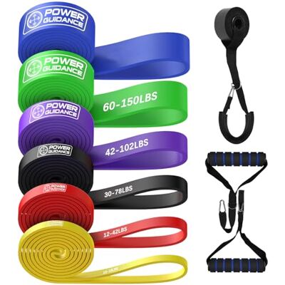 POWER GUIDANCE Bandas de Resistência, Bandas Elásticas (6 Conjuntos (Amarelo+Vermelho+Preto+Roxo+Verde+Azul)) POWER GUIDANCE Bandas de Resistência, Bandas Elásticas (6 Conjuntos (Amarelo+Vermelho+Preto+Roxo+Verde+Azul))
