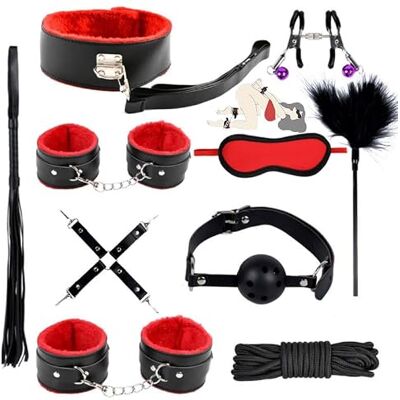 Generic Conjunto de ioga e fitness em couro para casais de 10 peças kit completo de exercícios para dois que fortalece a confiança, força e flexibilidade (vermelho) Generic Conjunto de ioga e fitness em couro para casais de 10 peças kit completo de exercícios para dois que fortalece a confiança, força e flexibilidade (vermelho)